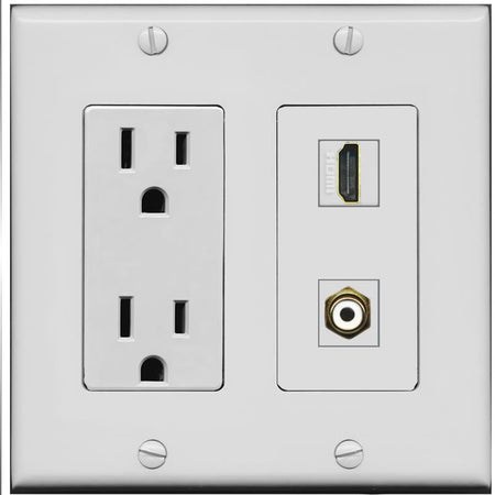 HDMI RCA-WHITE Wall Plate [Gray]