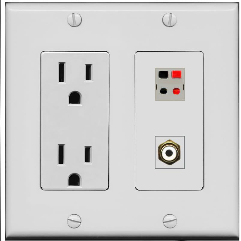 RCA-WHITE SPEAKER Wall Plate [Gray]