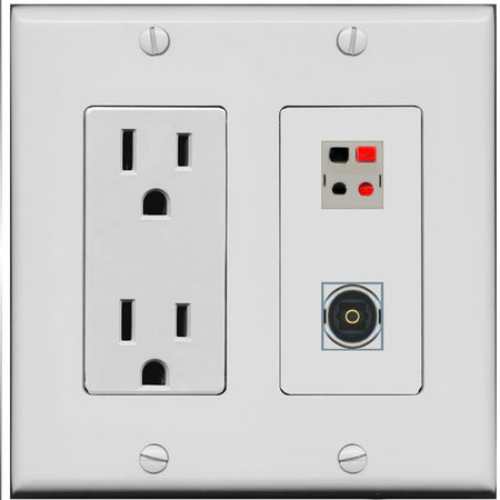 SPEAKER TOSLINK Wall Plate [Gray]