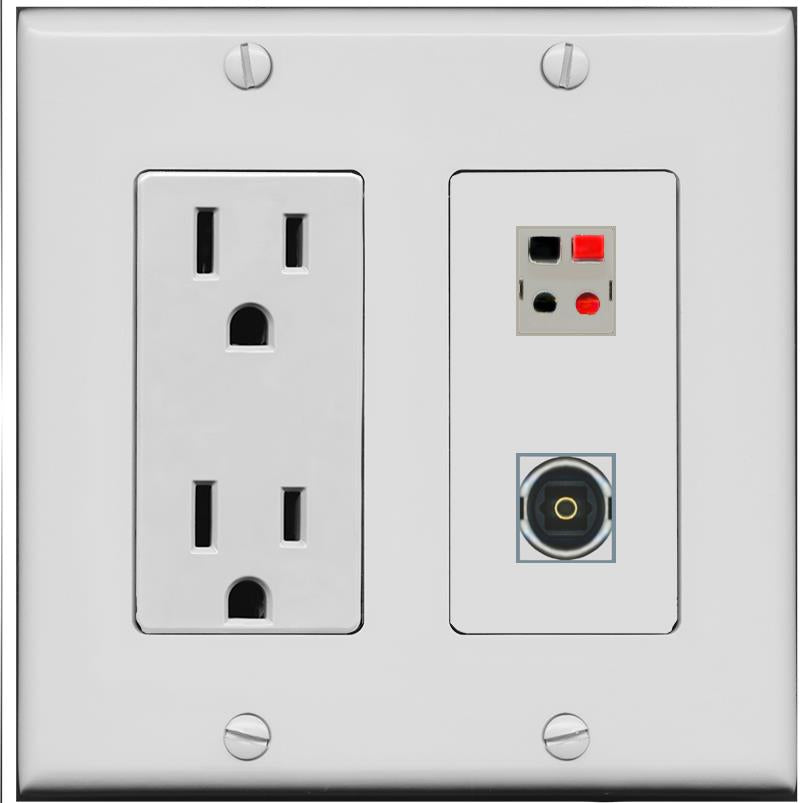 SPEAKER TOSLINK Wall Plate [Gray]