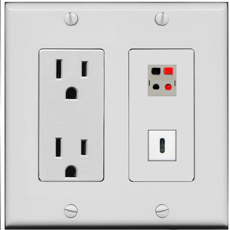 SPEAKER USBC Wall Plate [Gray]