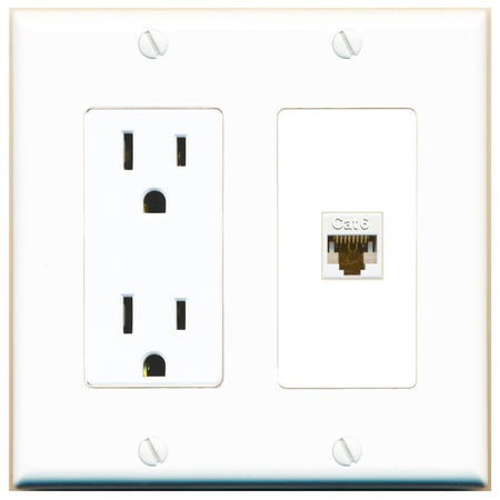 CAT6-WHITE Wall Plate [White]