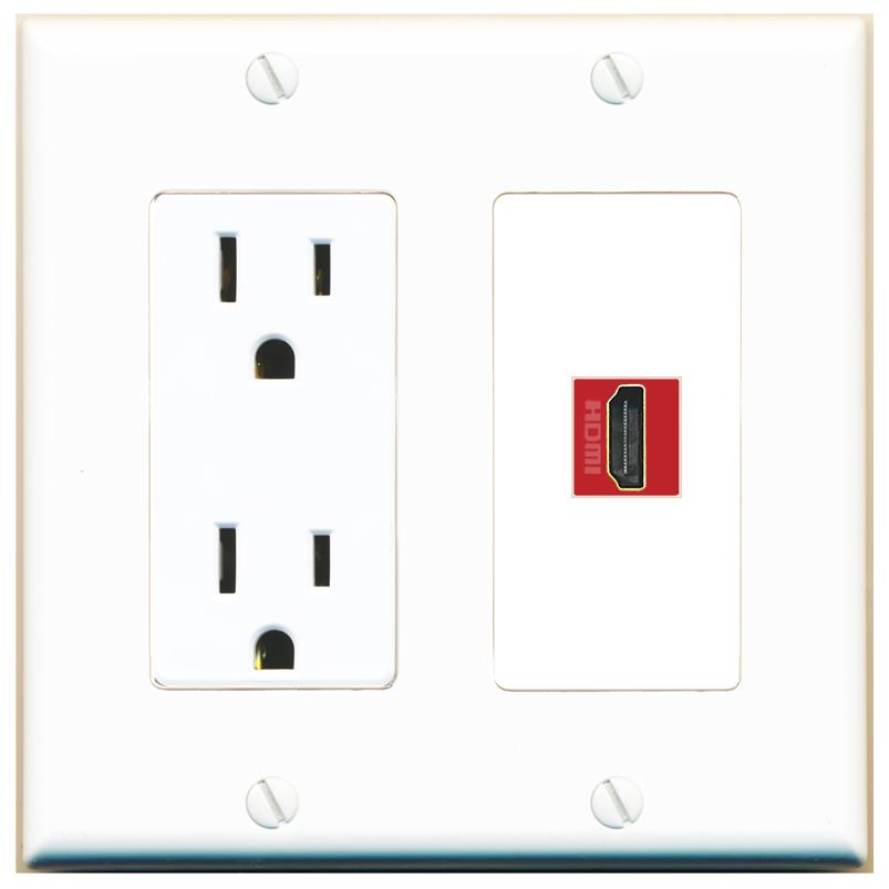 HDMI-RED Wall Plate [White]
