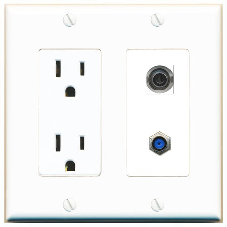 3.5mm F81 Wall Plate [White]