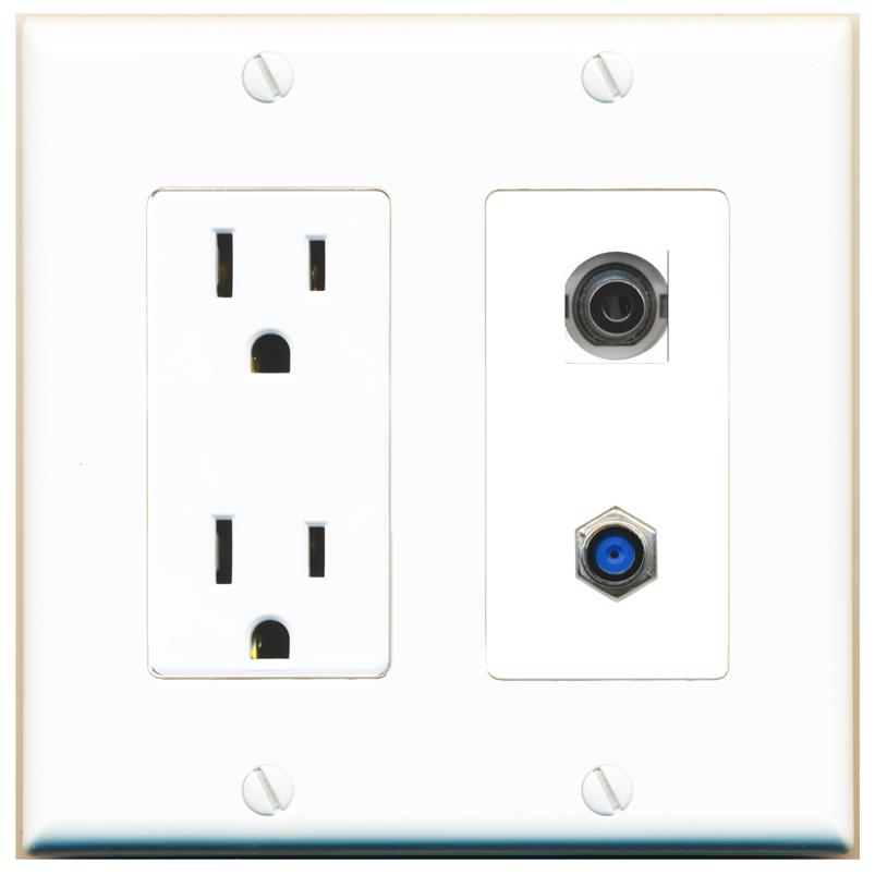 3.5mm F81 Wall Plate [White]