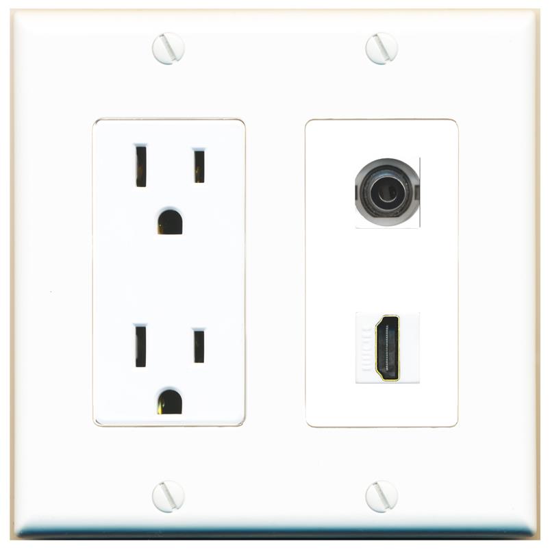 3.5mm HDMI Wall Plate [White]