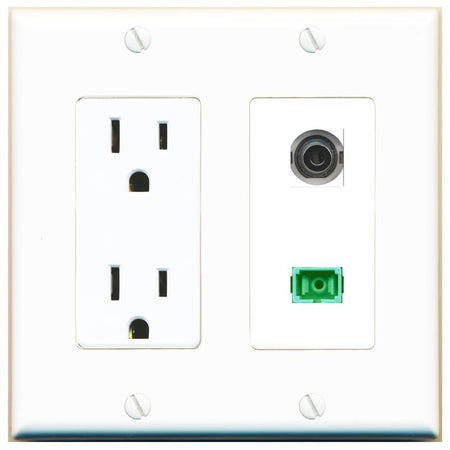 3.5mm SC-APC-SX Wall Plate [White]