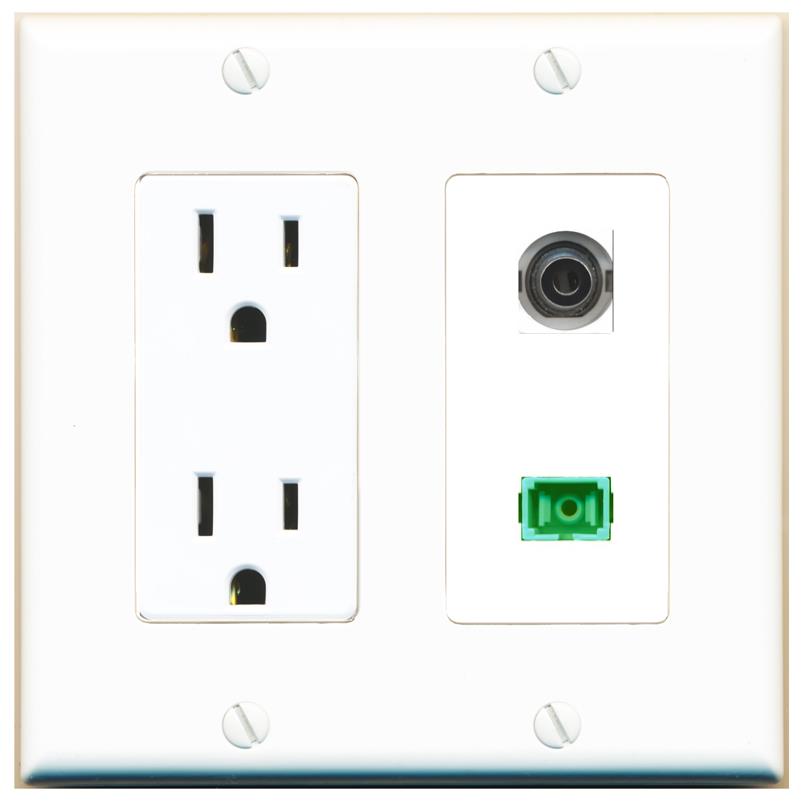 3.5mm SC-APC-SX Wall Plate [White]