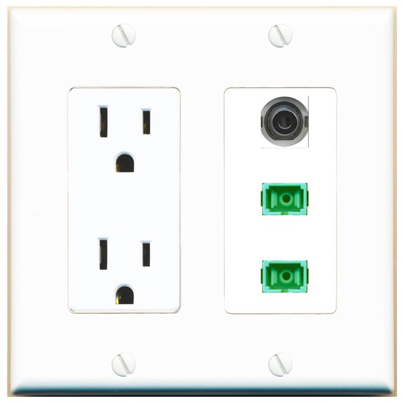 1 3.5mm 2 SC-APC-SX Wall Plate [White]