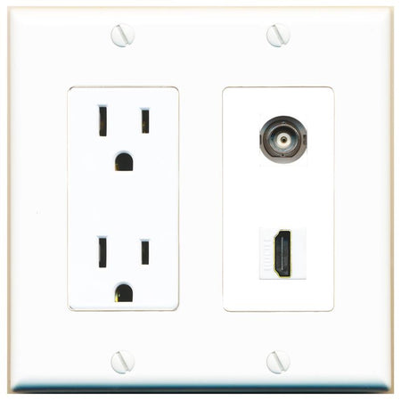 BNC HDMI Wall Plate [White]