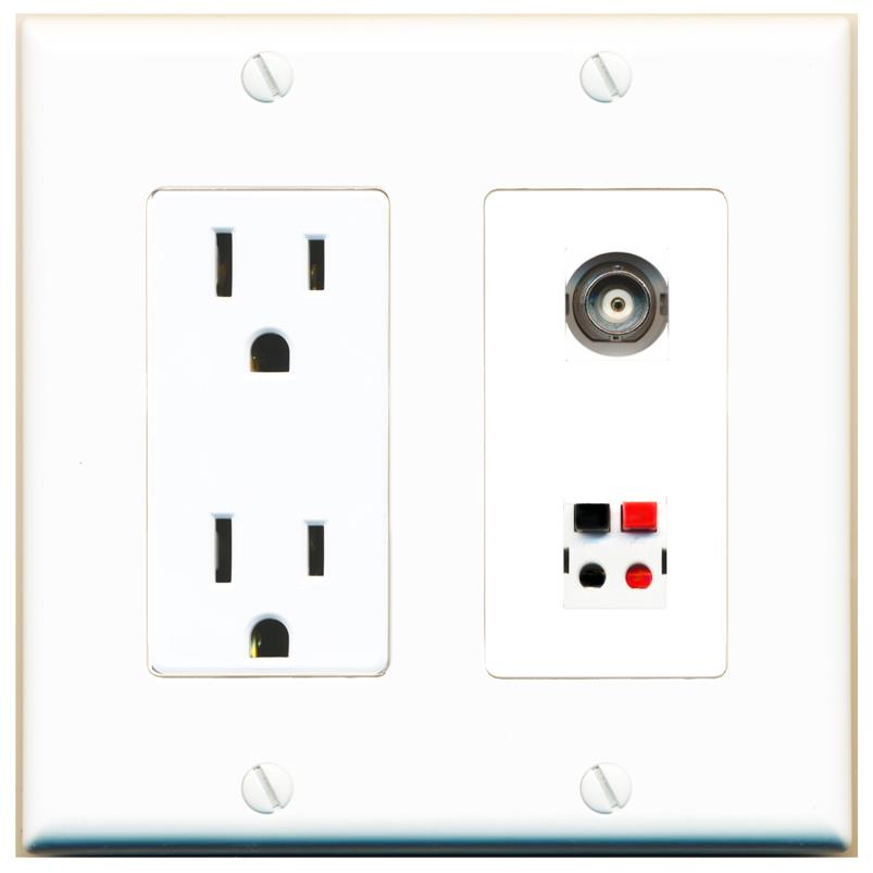 BNC SPEAKER Wall Plate [White]