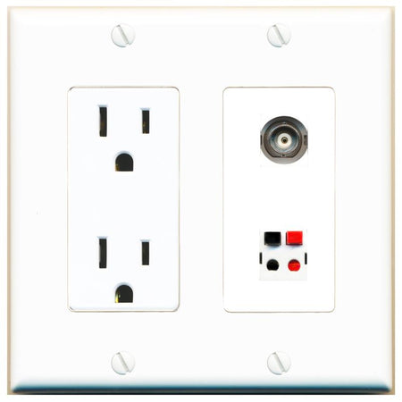 BNC SPEAKER Wall Plate [White]