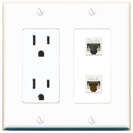 CAT5E CAT6 Wall Plate [White]