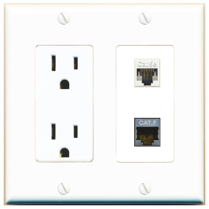 CAT5E CAT7 Wall Plate [White]