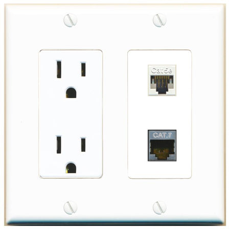 CAT5E CAT7 Wall Plate [White]