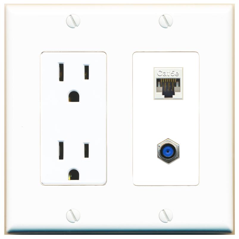 CAT5E F81 Wall Plate [White]