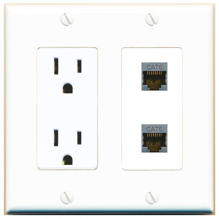 2 CAT6-SHIELDED Wall Plate [White]