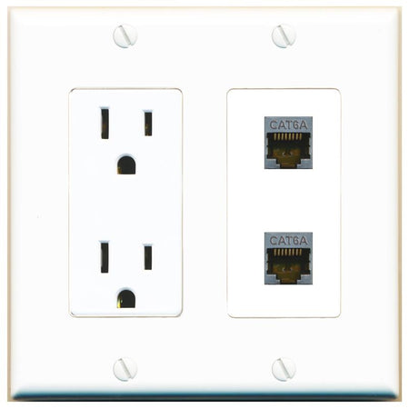 2 CAT6A Wall Plate [White]