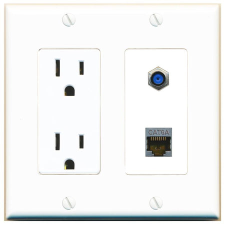 CAT6A F81 Wall Plate [White]
