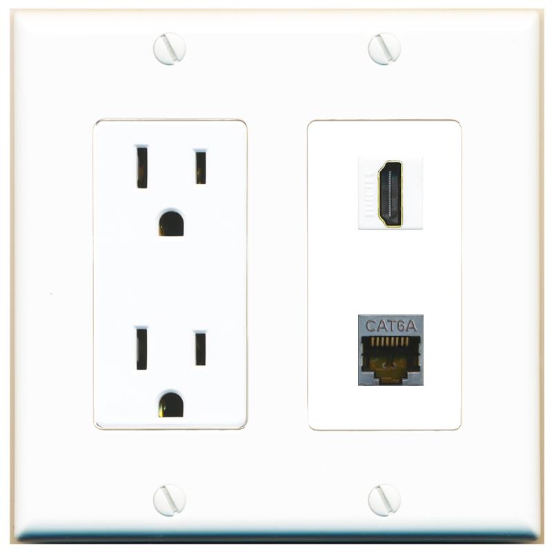 CAT6A HDMI Wall Plate [White]