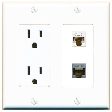 CAT6 CAT6-SHIELDED Wall Plate [White]