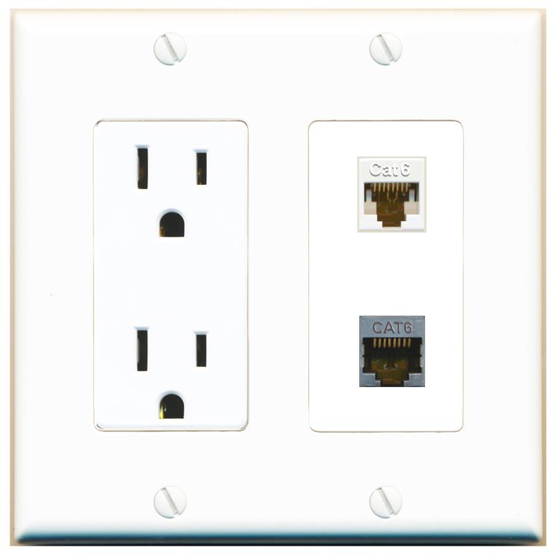 CAT6 CAT6-SHIELDED Wall Plate [White]