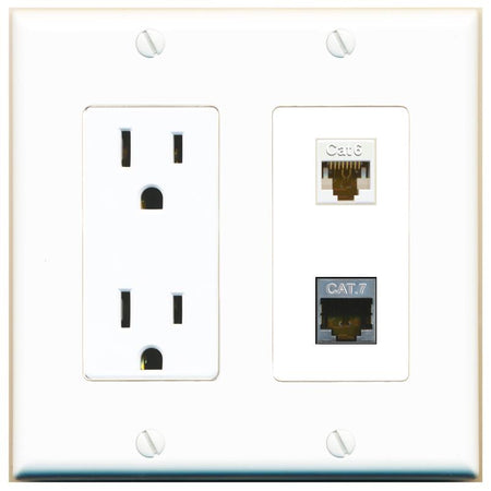 CAT6 CAT7 Wall Plate [White]