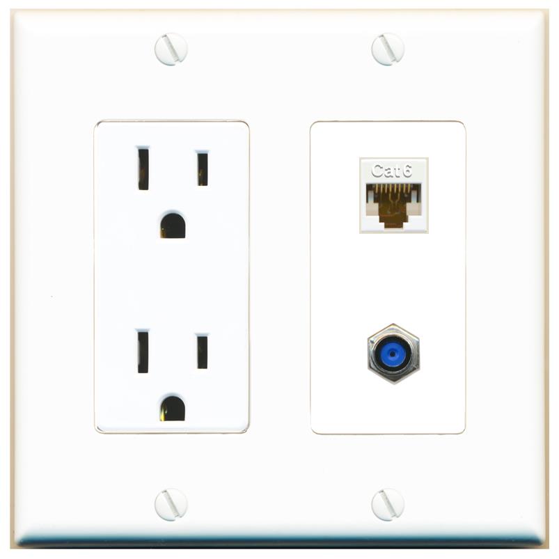 CAT6 F81 Wall Plate [White]