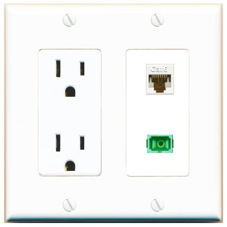 CAT6 SC-APC-SX Wall Plate [White]