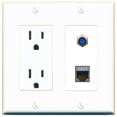CAT7 F81 Wall Plate [White]