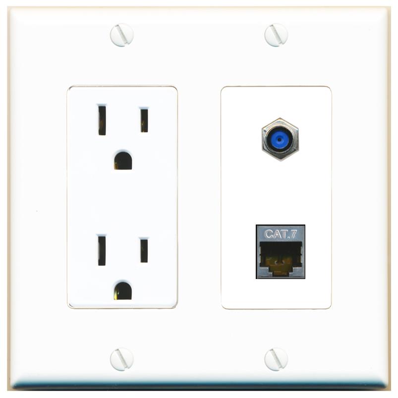 CAT7 F81 Wall Plate [White]