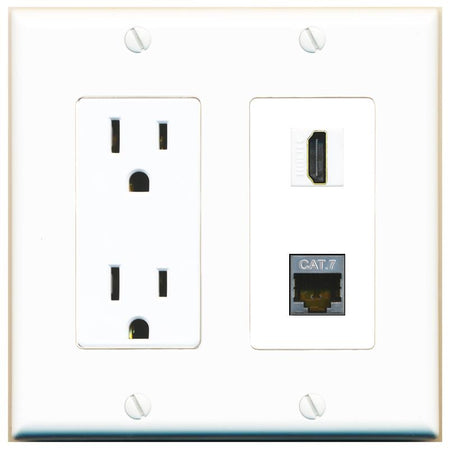 CAT7 HDMI Wall Plate [White]