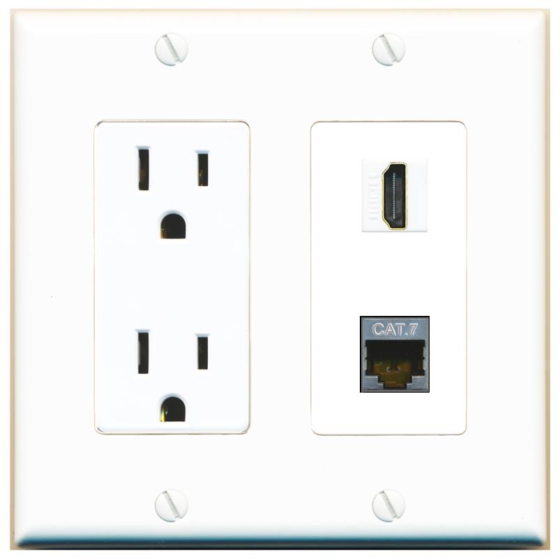 CAT7 HDMI Wall Plate [White]