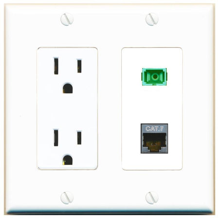 CAT7 SC-APC-SX Wall Plate [White]