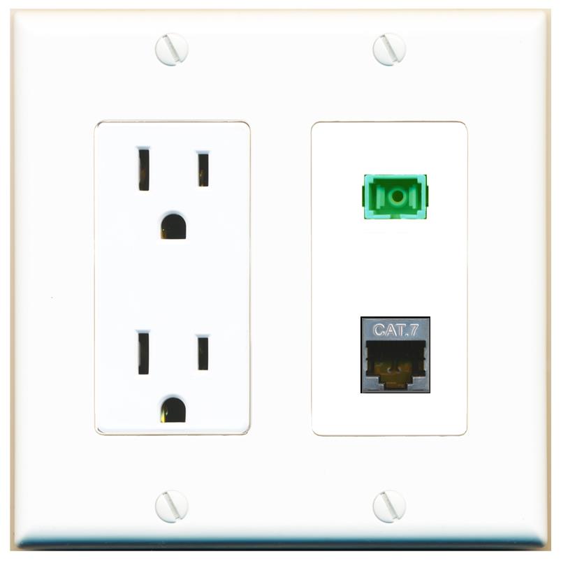 CAT7 SC-APC-SX Wall Plate [White]