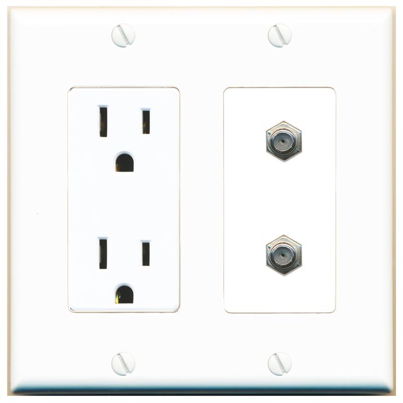 2 COAX Wall Plate [White]