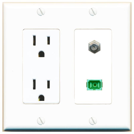 COAX SC-APC-SX Wall Plate [White]