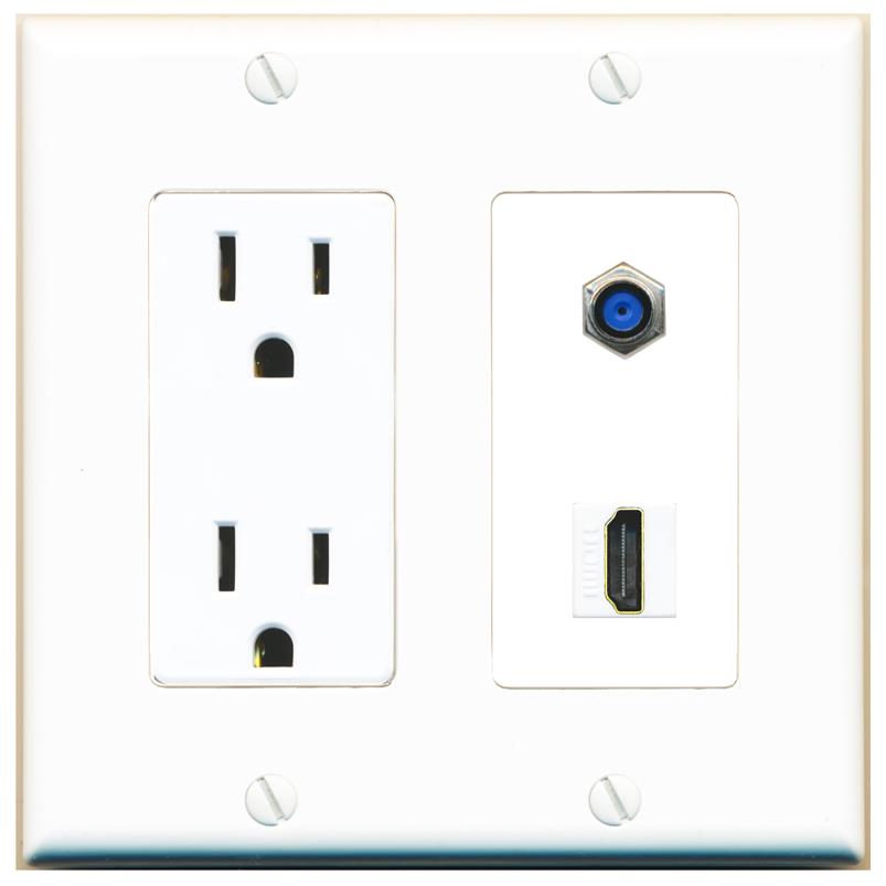 F81 HDMI Wall Plate [White]