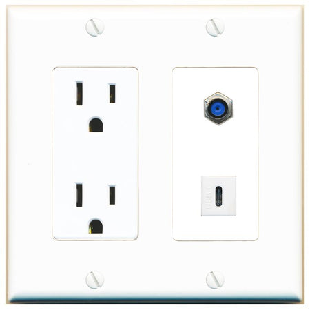 F81 USBC Wall Plate [White]