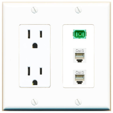 2 PHONE 1 SC-APC-SX Wall Plate [White]
