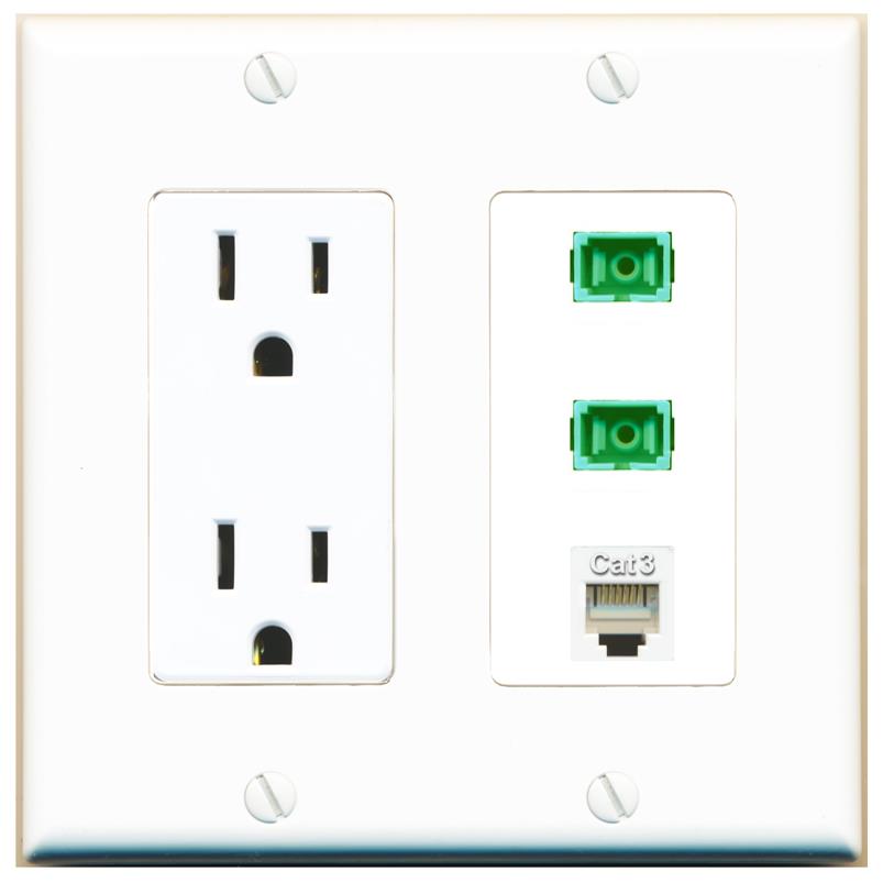 1 PHONE 2 SC-APC-SX Wall Plate [White]