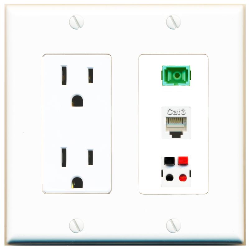 1 PHONE 1 SC-APC-SX 1 SPEAKER Wall Plate [White]