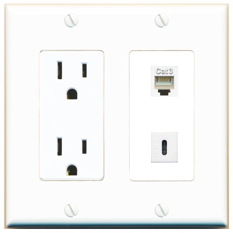 PHONE USBC Wall Plate [White]