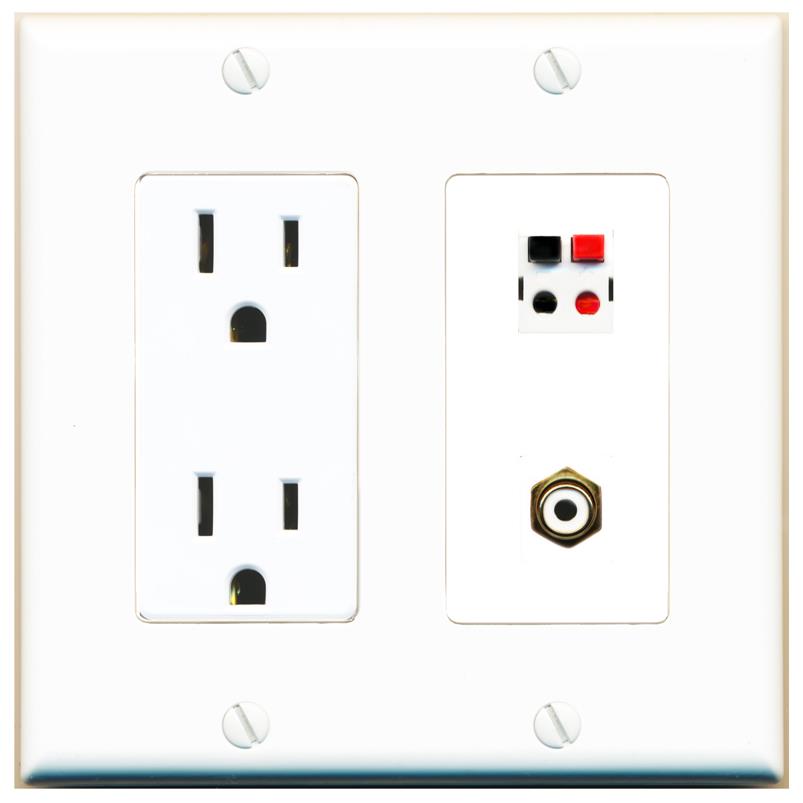RCA-WHITE SPEAKER Wall Plate [White]