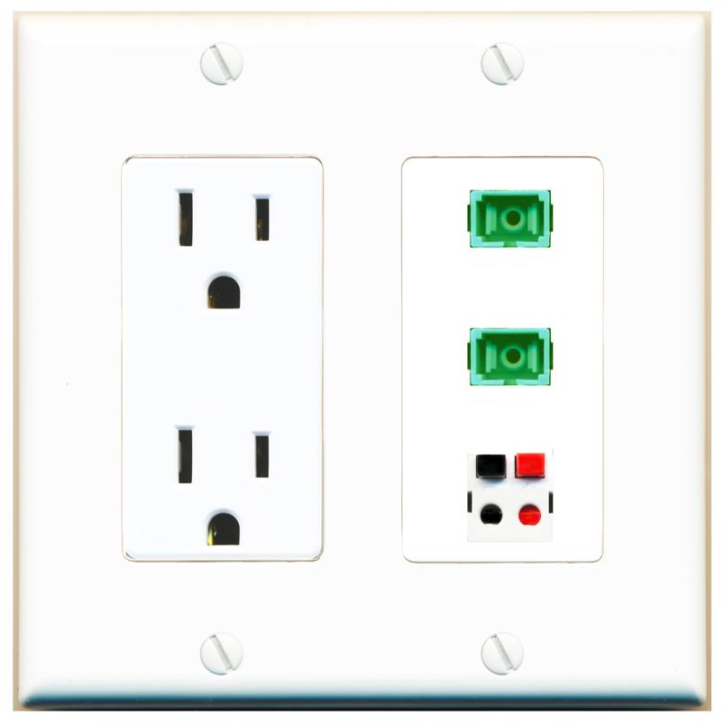 2 SC-APC-SX 1 SPEAKER Wall Plate [White]