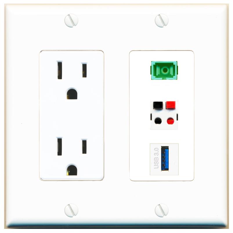 1 SC-APC-SX 1 SPEAKER 1 USB-3 Wall Plate [White]