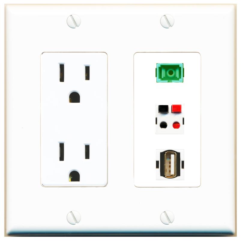 1 SC-APC-SX 1 SPEAKER 1 USB2 Wall Plate [White]