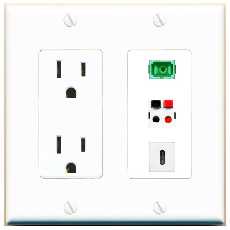 1 SC-APC-SX 1 SPEAKER 1 USBC Wall Plate [White]