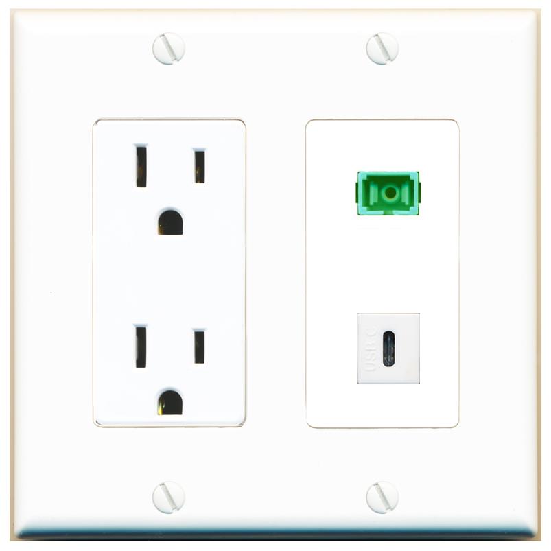 SC-APC-SX USBC Wall Plate [White]