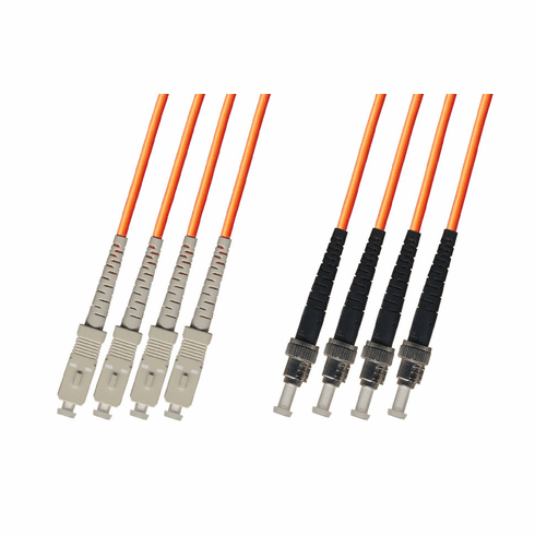 20M SC-ST Multimode Fiber Optic Cable 62.5/125 4-Strand